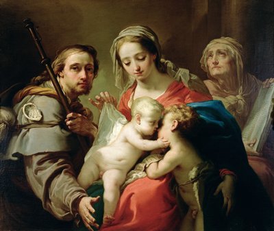 Madonna and Child with Saints John, Anna and Rocco by Gaetano Gandolfi